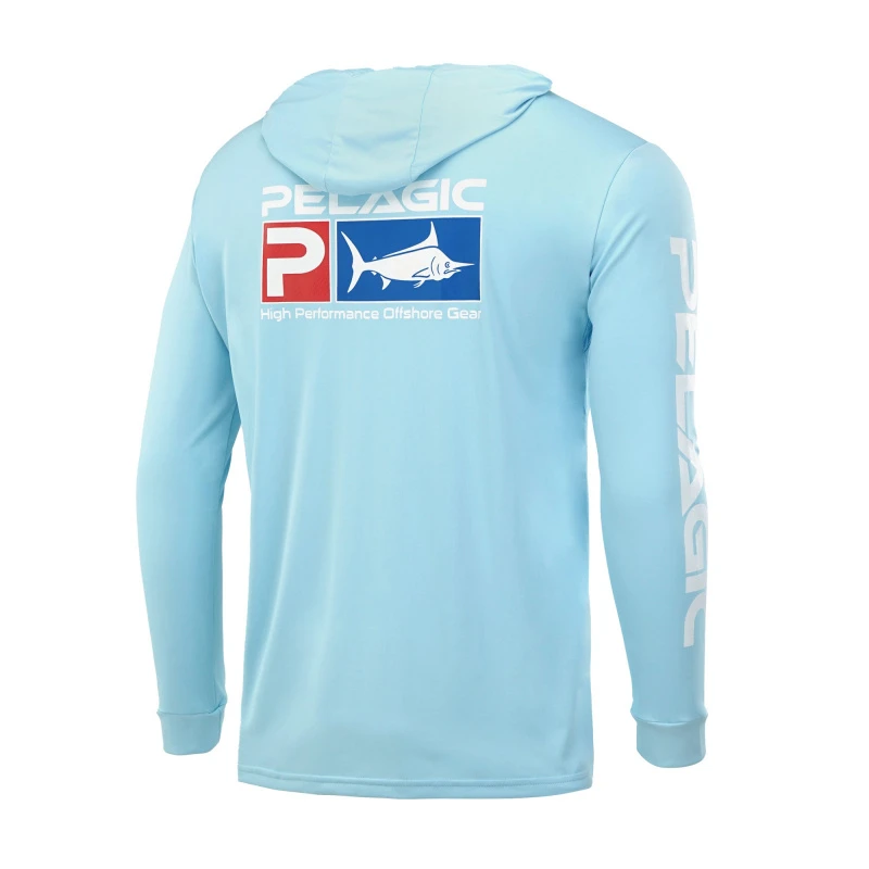 Pelagic Aquatek Deluxe Hoody Light Blue 4 Pelagic Aquatek Deluxe Hoody Light Blue - Afbeelding 2