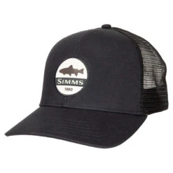 Simms Trout Patch Trucker Black
