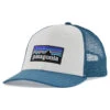 Patagonia P-6 Logo LoPro Trucker Hat White W/Wavy Blue 2 Patagonia P-6 Logo LoPro Trucker Hat White W/Wavy Blue -Winterkleding 38283 WIWA ALL 1