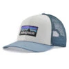 Patagonia P-6 Logo Trucker Hat White W/Light Plume Grey -Winterkleding 38289 WLGY ALL 1