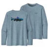 Patagonia M's L/S Cap Cool Daily Fish Graphic Shirt Fitz Roy Trout: Steam Blue X-Dye -Winterkleding 52147 FTBXr 1