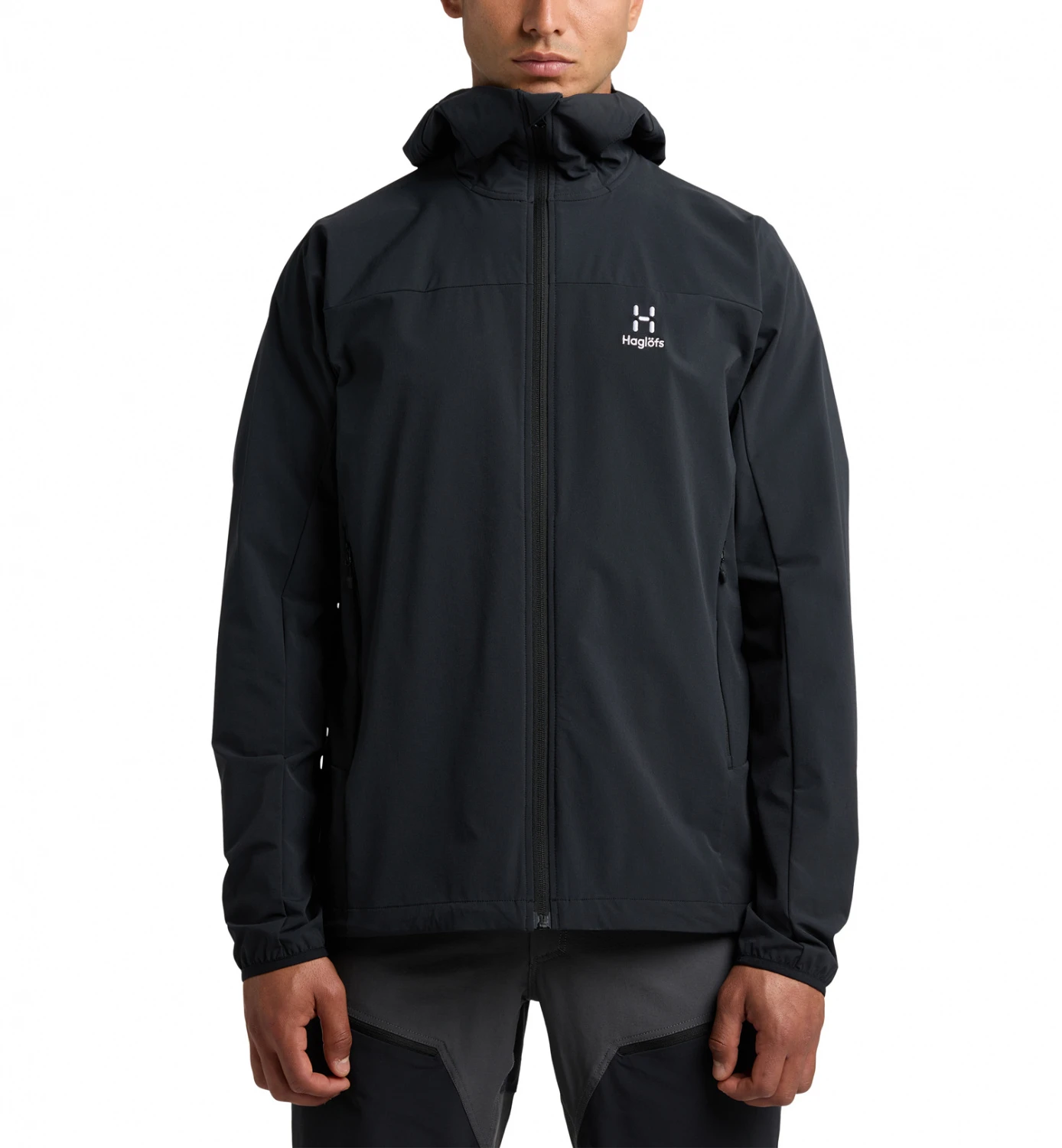 Haglöfs Move Softshell Hood Men True Black 5 Haglöfs Move Softshell Hood Men True Black - Afbeelding 3