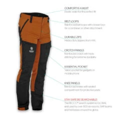 Beyond Nordic Outdoor Pants Burnt Orange -Winterkleding BN001 M ORANGE Sr 3