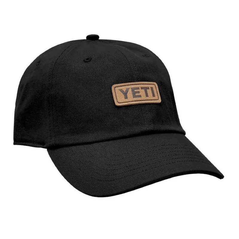 Yeti Leather Logo Badge 6 Panel Soft Crown Hat Black 4 Yeti Leather Logo Badge 6 Panel Soft Crown Hat Black - Afbeelding 2