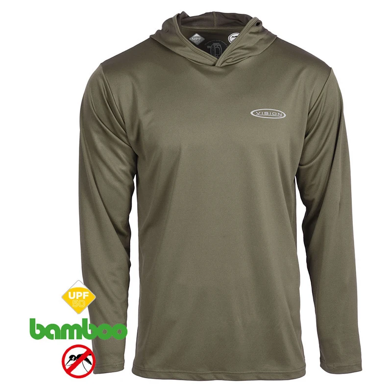 Vision Bamboo Bug & UV Hoodie, Pale Olive 3 Vision Bamboo Bug & UV Hoodie, Pale Olive